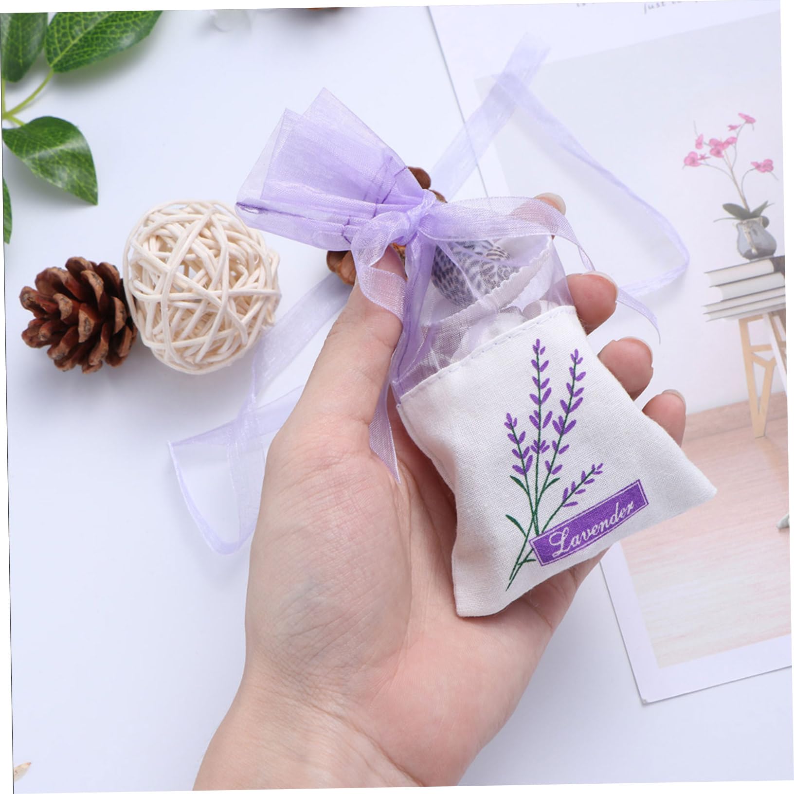 SOLUSTRE 72stücke Lavendelsäckchen Mit Floralen Mustern Leere Duftbeutel Organza Für Aromatherapie Hochzeiten Und Aufbewahrung Dunkelviolett Hellviolett Blumenmuster