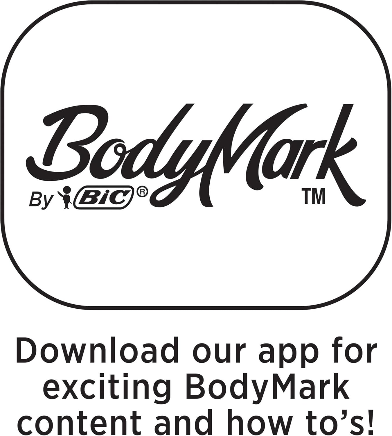 BodyMark by BIC, Temporary Tattoo Marker, Skin Safe, Brush Tip, Long-Lasting & Vibrant, Black, 3-Count : Beauty & Personal Care