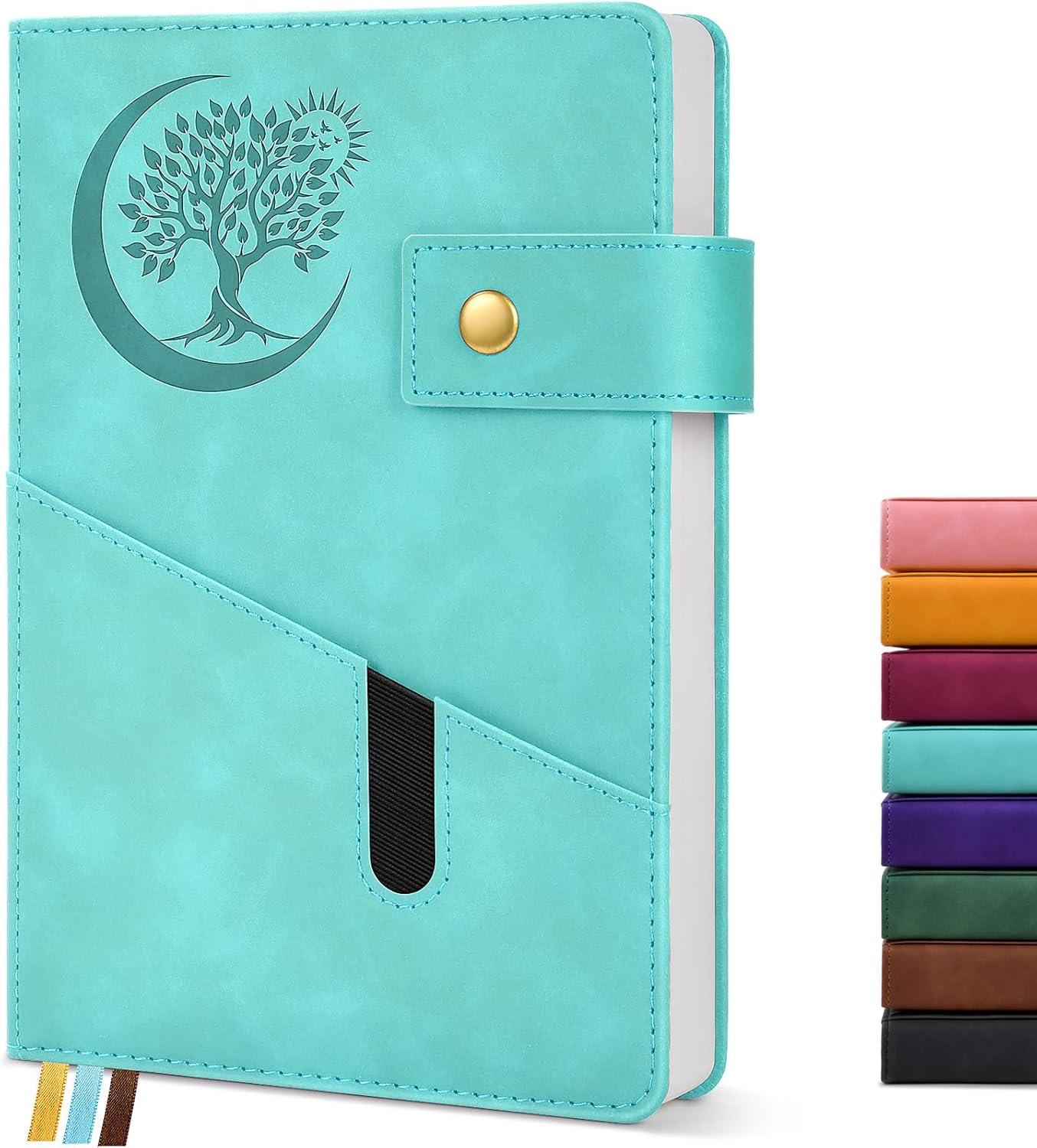 Lined Journal Notebook for Men, A5 Leather Journals for Writing Women, Hardcover Notebooks for Work,School,Note Taking,Travel,Business,Personal daily Diary,200 Page College Ruled (5.9 x 8.4)