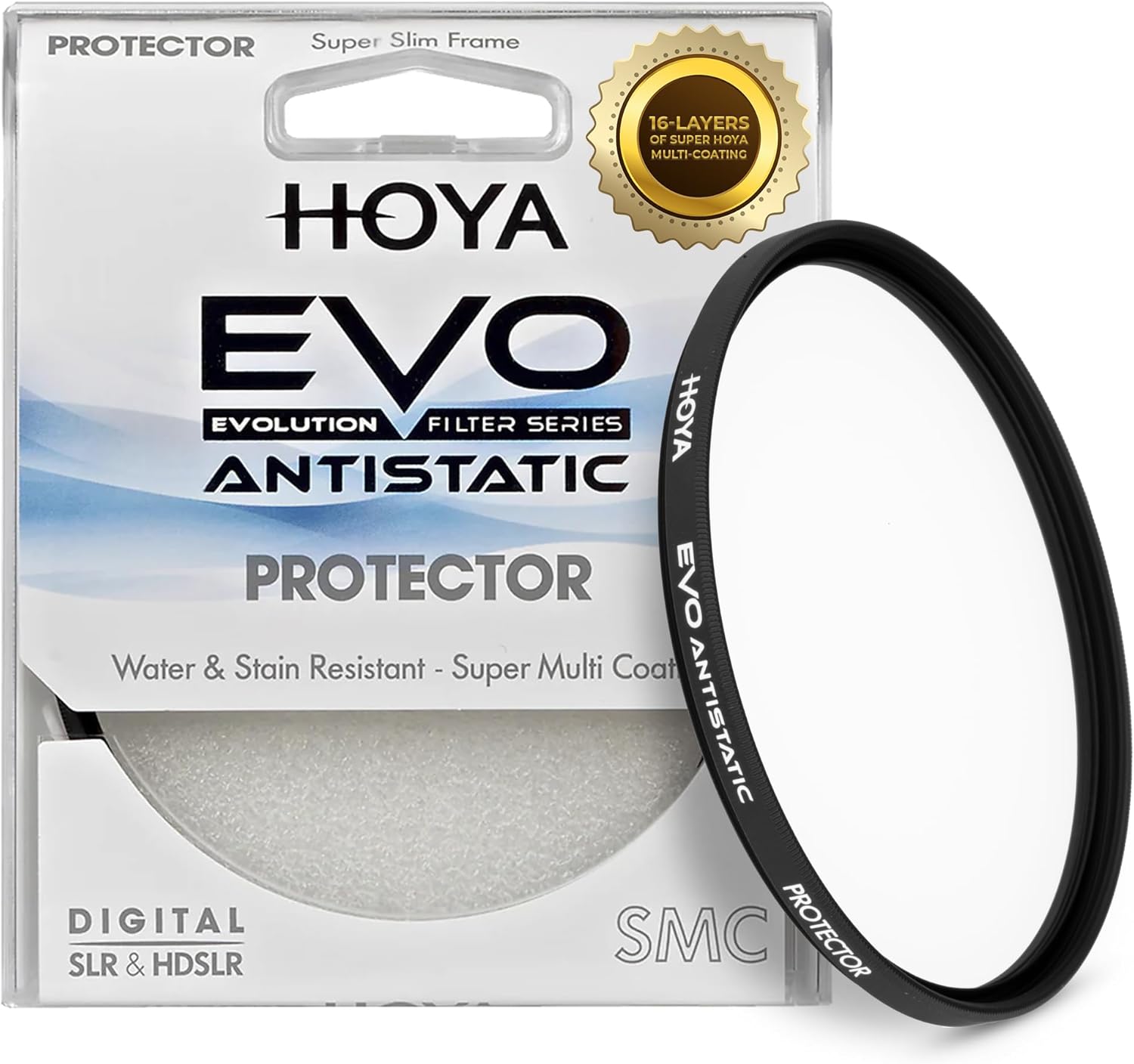 Hoya EVO Antistatic 72 mm Lens Filter — Premium Optical Glass w/ 16-Layer SMC Lens Protector for 99.8% Light Transmission, 3mm Thick, Dust & Scratch-Resistant, Water Repellent for Clear Image Quality