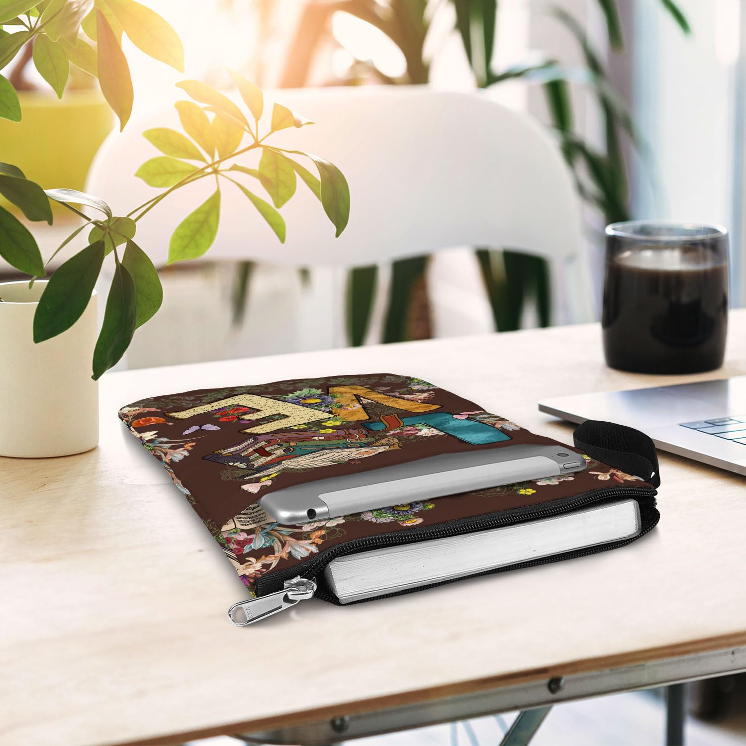 Amazon.co.jp: 84hoods ブックカバーバッグ ファスナーとフロント