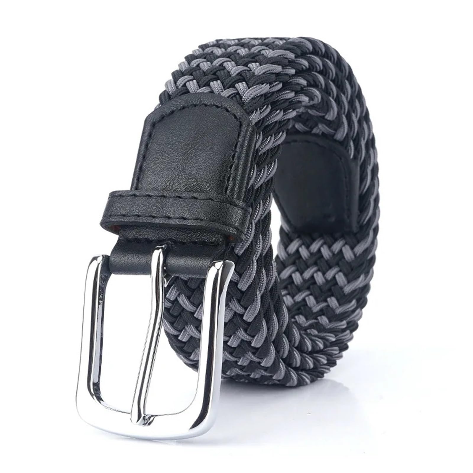 Elastischer Gürtel Herren Männer blau Taille Gürtel Canvas Stretch geflochten elastische gewebte Metall for