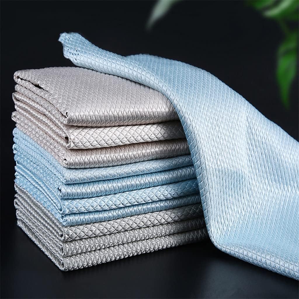 10 Pieces 30 * 40cm Kitchen Oil-Proof Cleaning Towel Absorbent Fish Scale Cloth