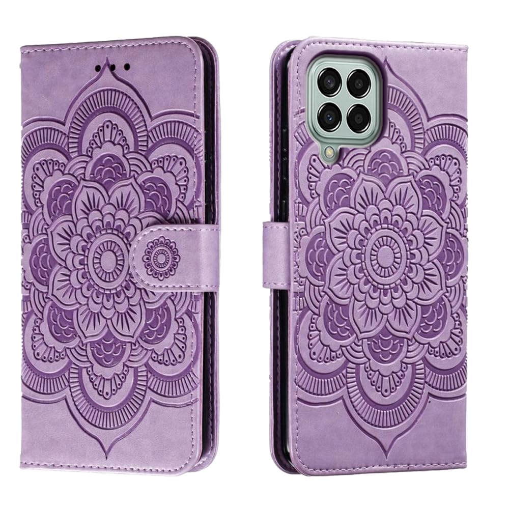 shingtomua for Samsung Galaxy A12 / M12 Case Wallet with Card Holder Kickstand Magnetic Soft Leather Flip Fold Case for Samsung A12 Cover (Purple)