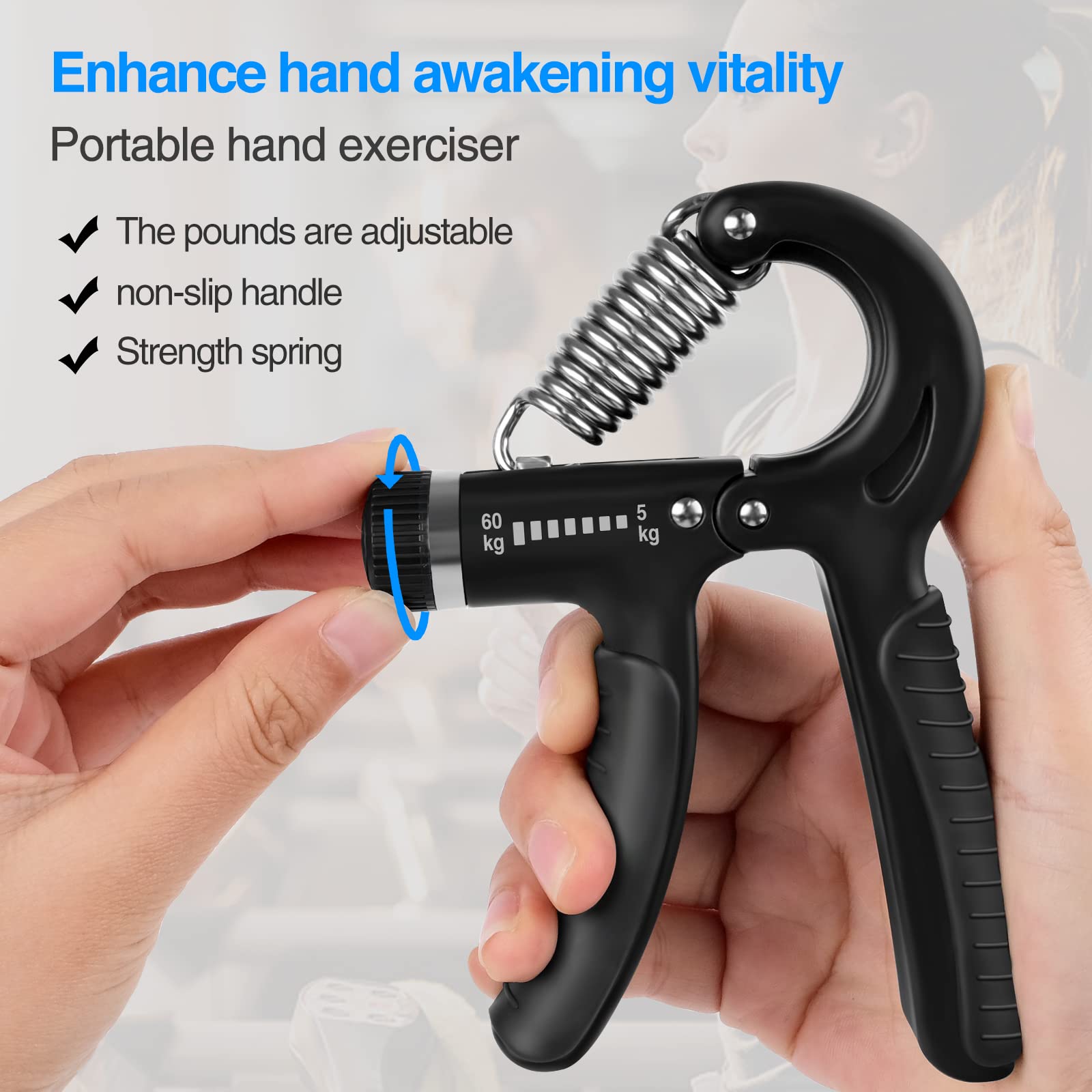 Set 4 Hand Grip Per Allenamento Mani - 4 Livelli Di Resistenza, Per Forza Dita E Avambracci - Foto 4