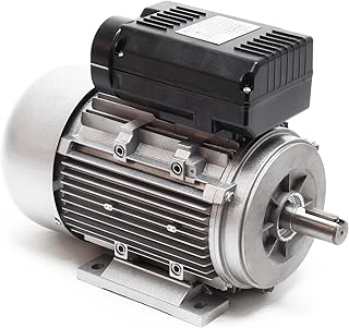 Wiltec Moteur électrique monophasé 2 pôles – 230 V, 2,2 kW (3 CV), 2850 tr/min – avec Condensateur de démarrage et Bobinage en aluminium – Moteur asynchrone