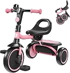 Besrey Enfants Tricycles Âge 18 Mois à 5 Années, Tricycle pour enfants Tricycle, Tricycles pour enfants de 2 à 5 ans, Cadeau & Jouets pour garçon & Fille, Trikes pour les enfants