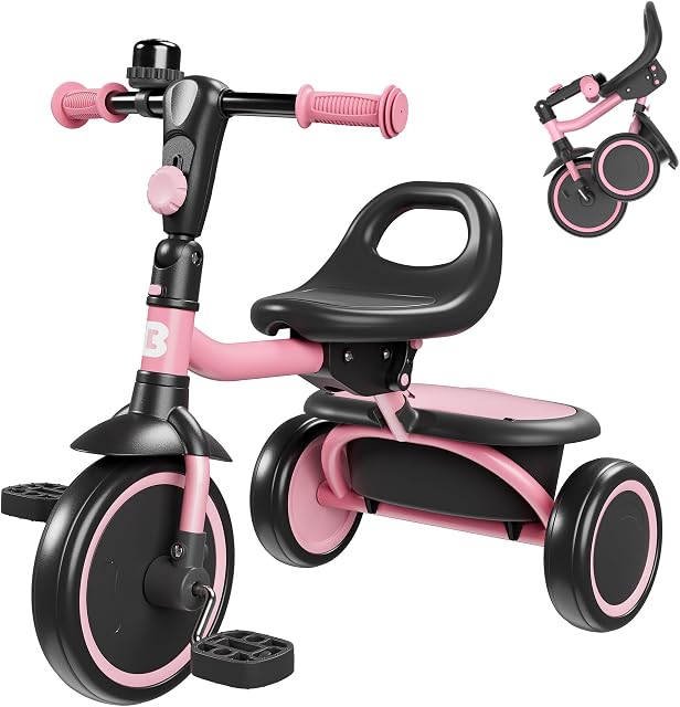 Besrey Enfants Tricycles Âge 18 Mois à 5 Années, Tricycle pour enfants Tricycle, Tricycles pour enfants de 2 à 5 ans, Cadeau & Jouets pour garçon & Fille, Trikes pour les enfants
