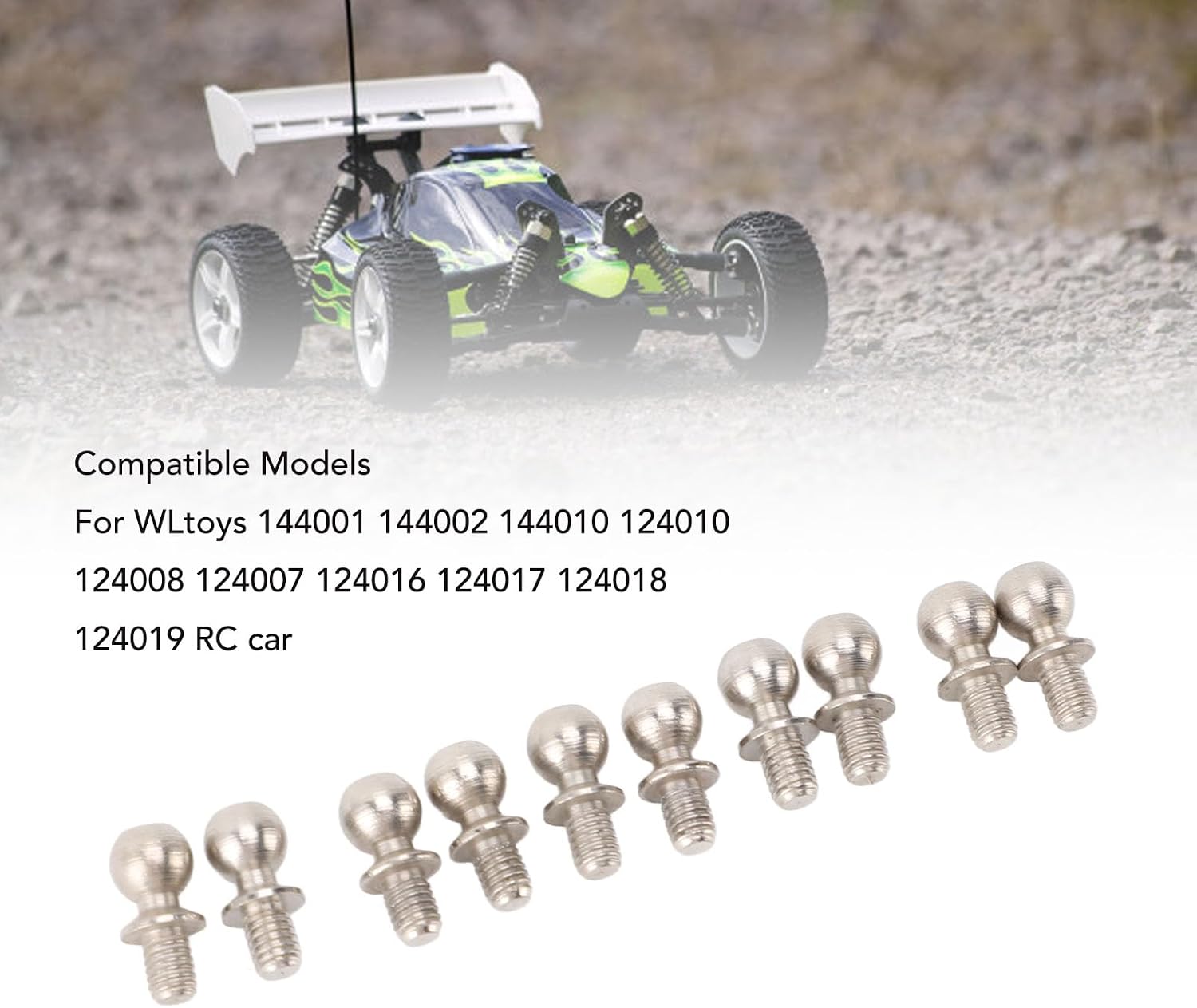 Pilipane Ball Head Screw Fastener Replacement 10pcs Premium Iron Metal RC Car Screws for WLtoys 144001 144002 144010 124010 124008 124007 124016 124017 124018 124019 image 5