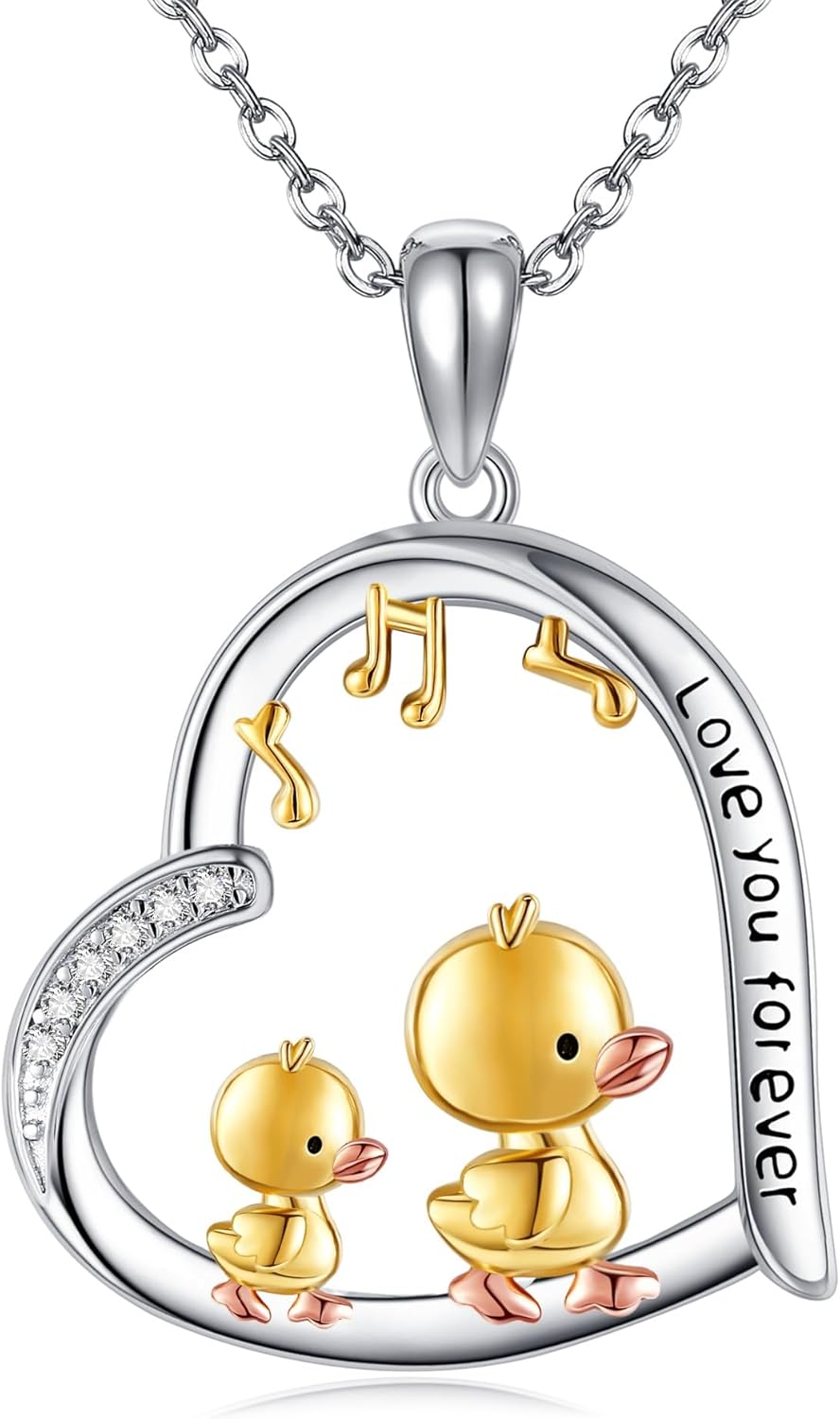 925 Sterling Silver Teddy bear/Otter/Ladybug/Duck/Hippo/Paw print/Dove/Hedgehog/Elephant/Horse/Fox/Cat/Owl/Sloth/Hummingbird/Penguin Necklace Animal Jewelry Gift for Women