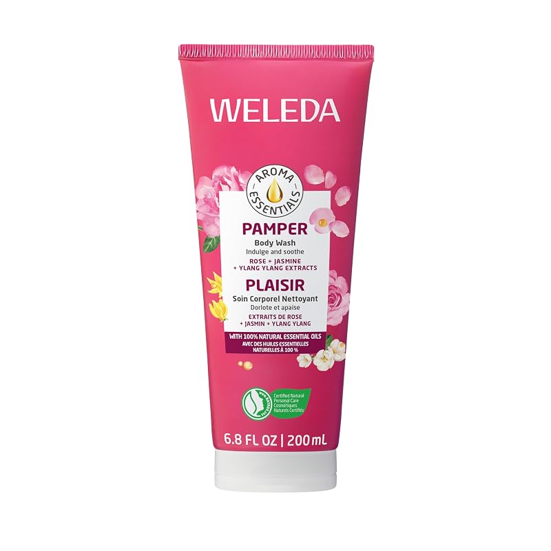 Sabonete líquido corporal cremoso Weleda Aroma Essentials Pamper, sem parabenos, 200 mL