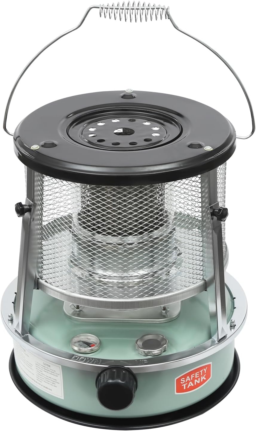 2600W Outdoor Camping Kerosene Heater, 0.25l/0.07 Gal/H Portable Kerosene Heater,Outdoor Stove 10-15m²/107.64-161.46ft² For Garages,Poorly Insulated Rooms,Camping