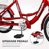 Vista 174 de H&ZT Triciclo para adultos, bicicleta de 3 ruedas, triciclo crucero, con engranaje de 7 velocidades, mango de freno de estacionamiento, escalón