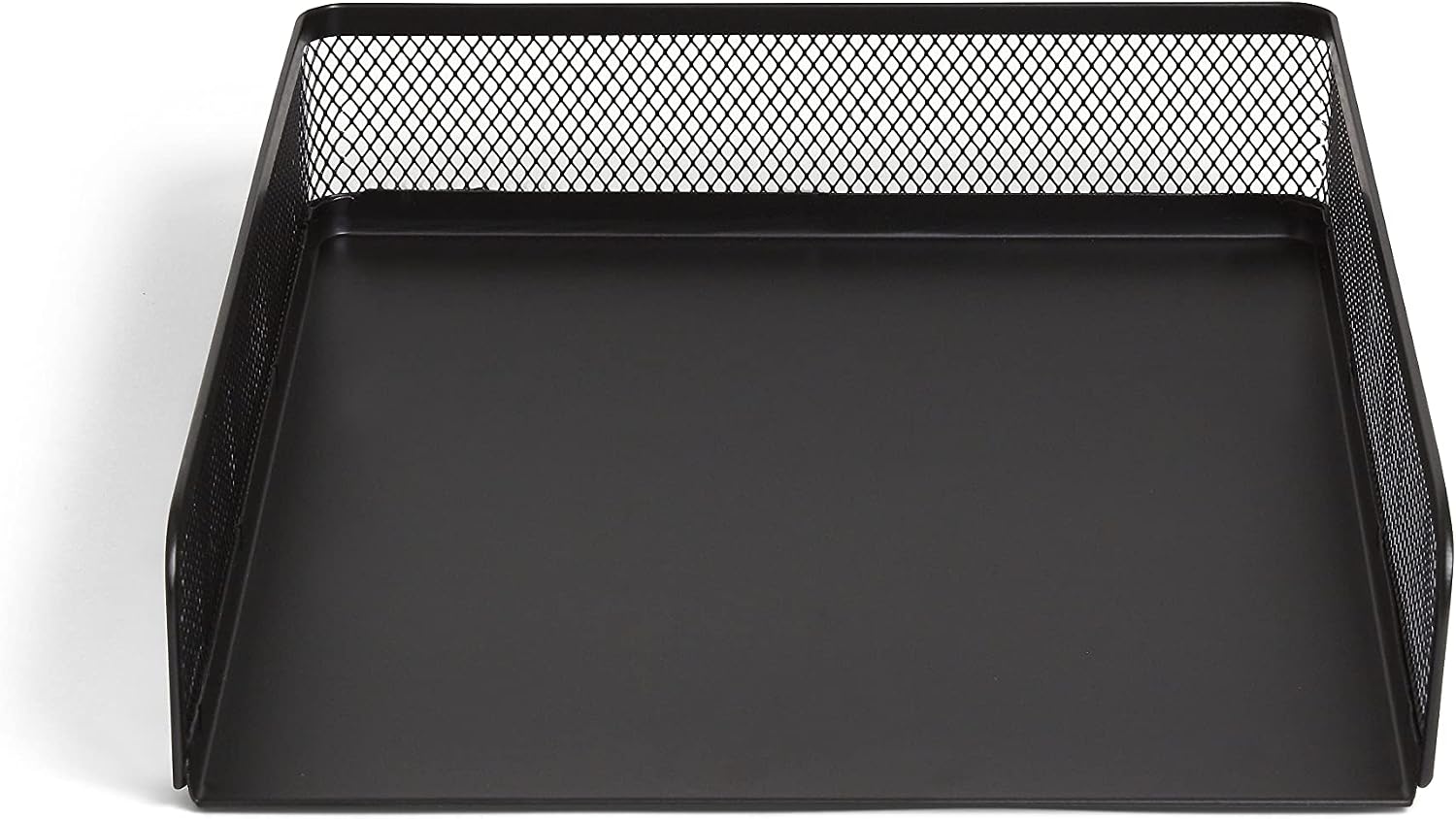 TRU RED Front‑Load Stackable Metal Letter Tray – Desktop Paper Organizer for Office Files & Documents