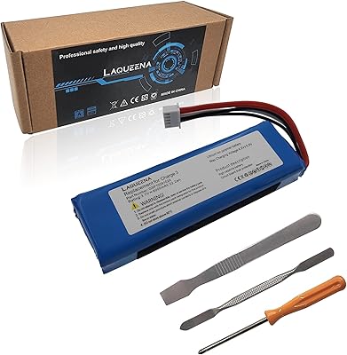 LAQUEENA GSP1029102A 6000mAh Battery Compatible with JBL Charge 3 Waterproof Bluetooth Speaker with Tools Battery Part NO Charge3