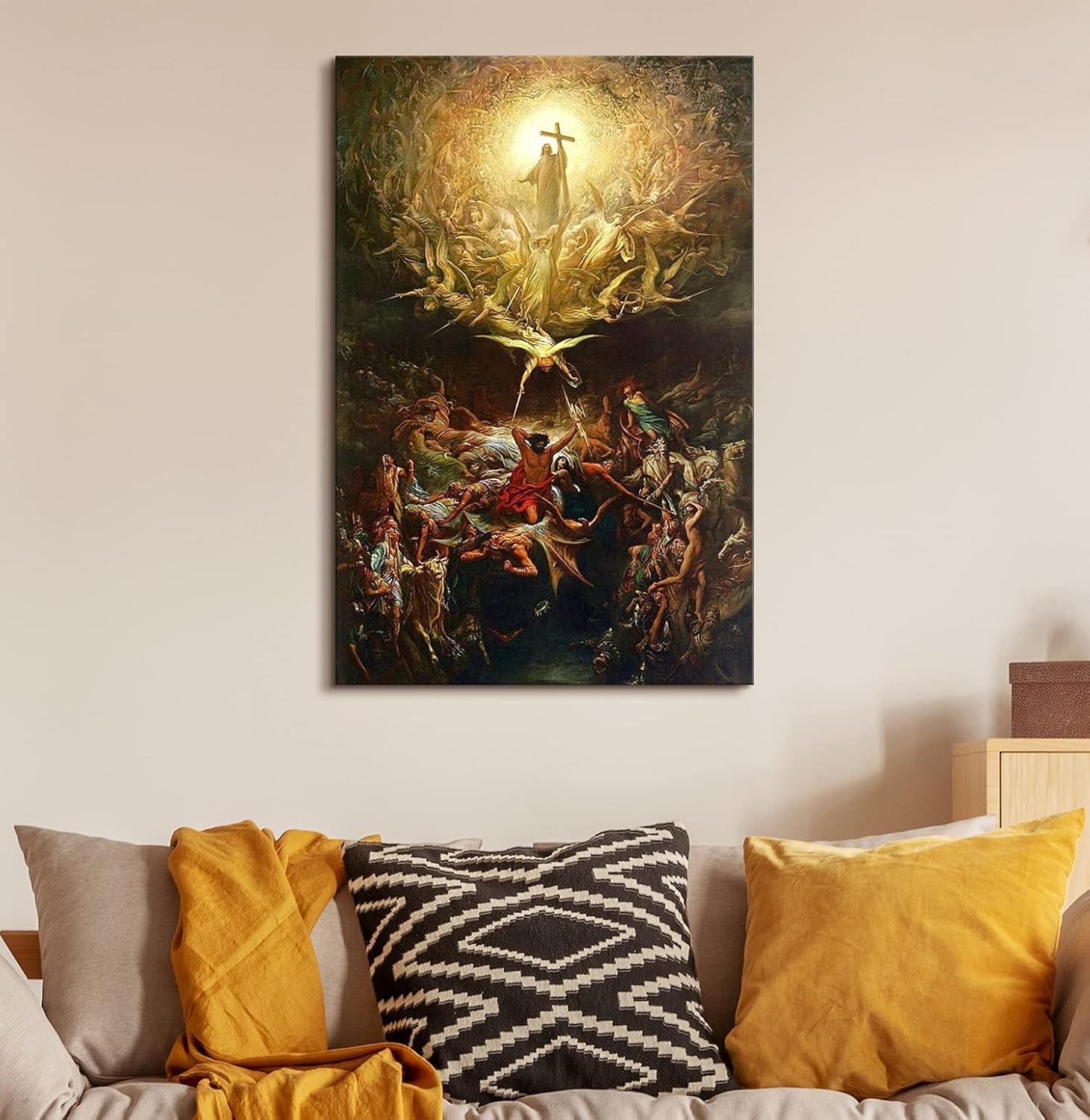 Canvas Print Wall Art - The Triumph of Christianity Over Paganism by Gustave Doré - 16x24 inches