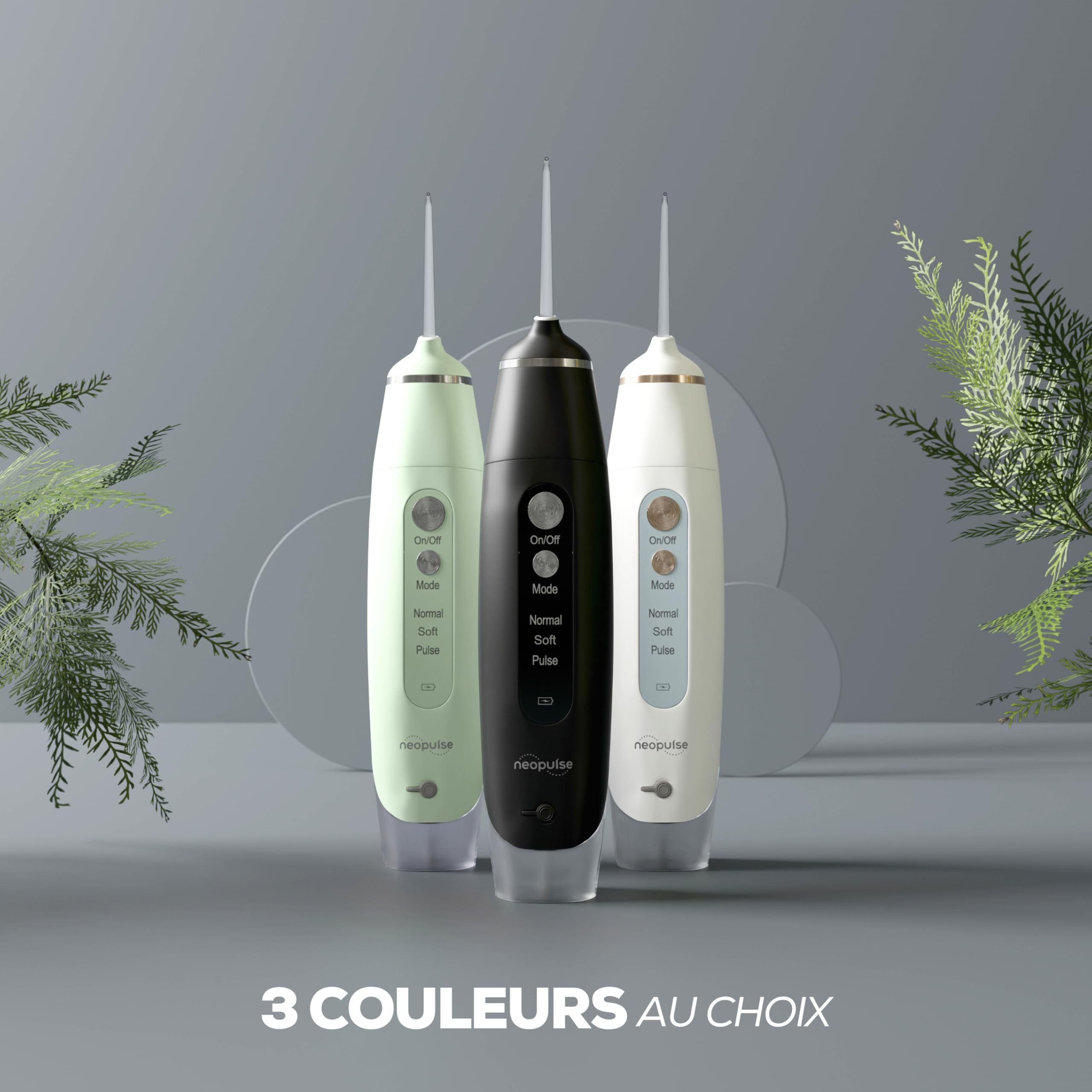 NEOPULSE MY FIRST® – Jet Dentaire Hydropulseur Irrigateur Oral Compact – 3 Modes – 4 embouts - Idéal Débutants & Gencives Sensibles – Transportable et Pratique pour le voyage - Réservoir 165ML - Noir