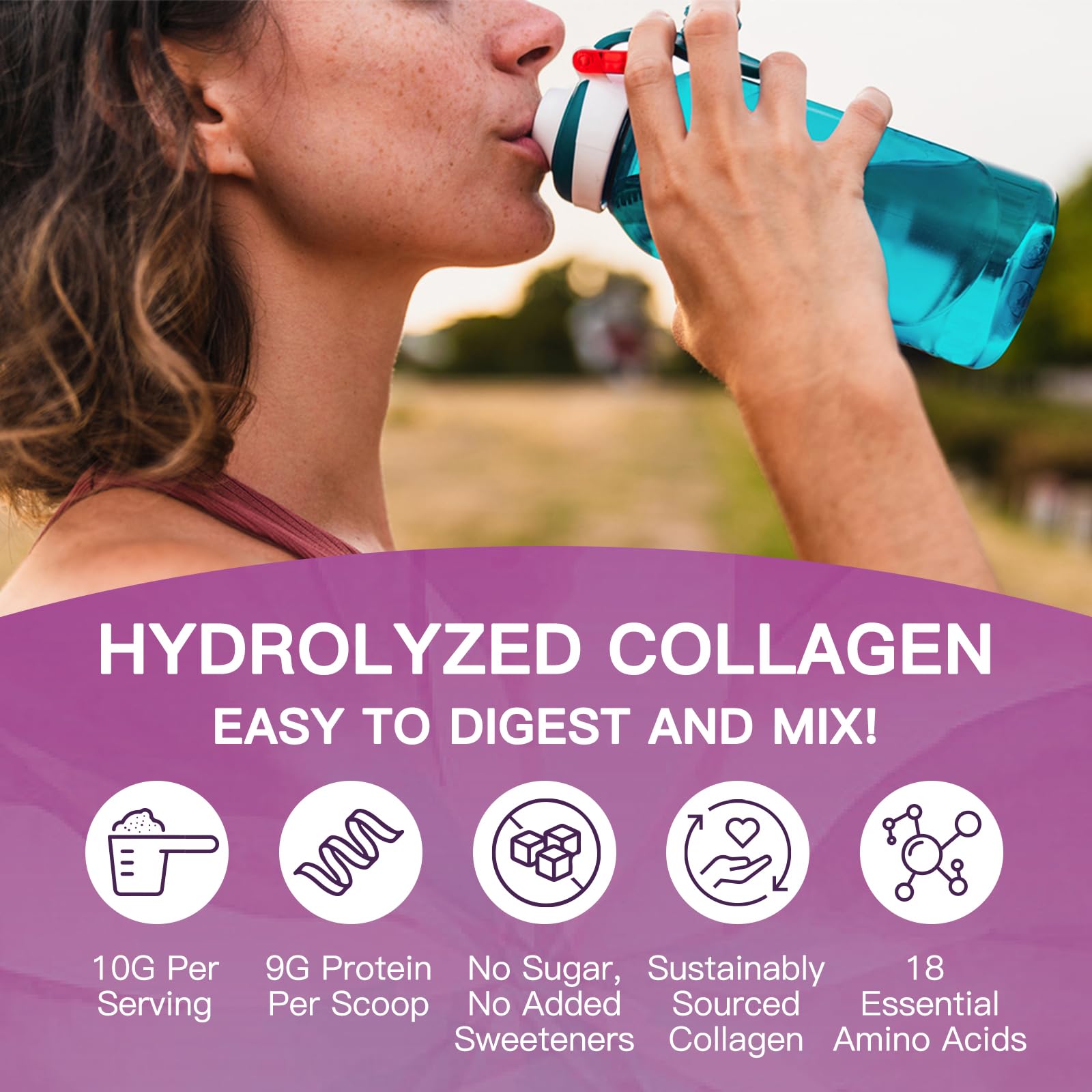 ZEBORA Multi Collagen Peptides Powder for Women – Hydrolyzed Collagen Peptides with D-Mannose & Women's Probiotics – Supports Skin, Hair, Nails, and Urinary Tract Health, Unflavored, 35 Servings