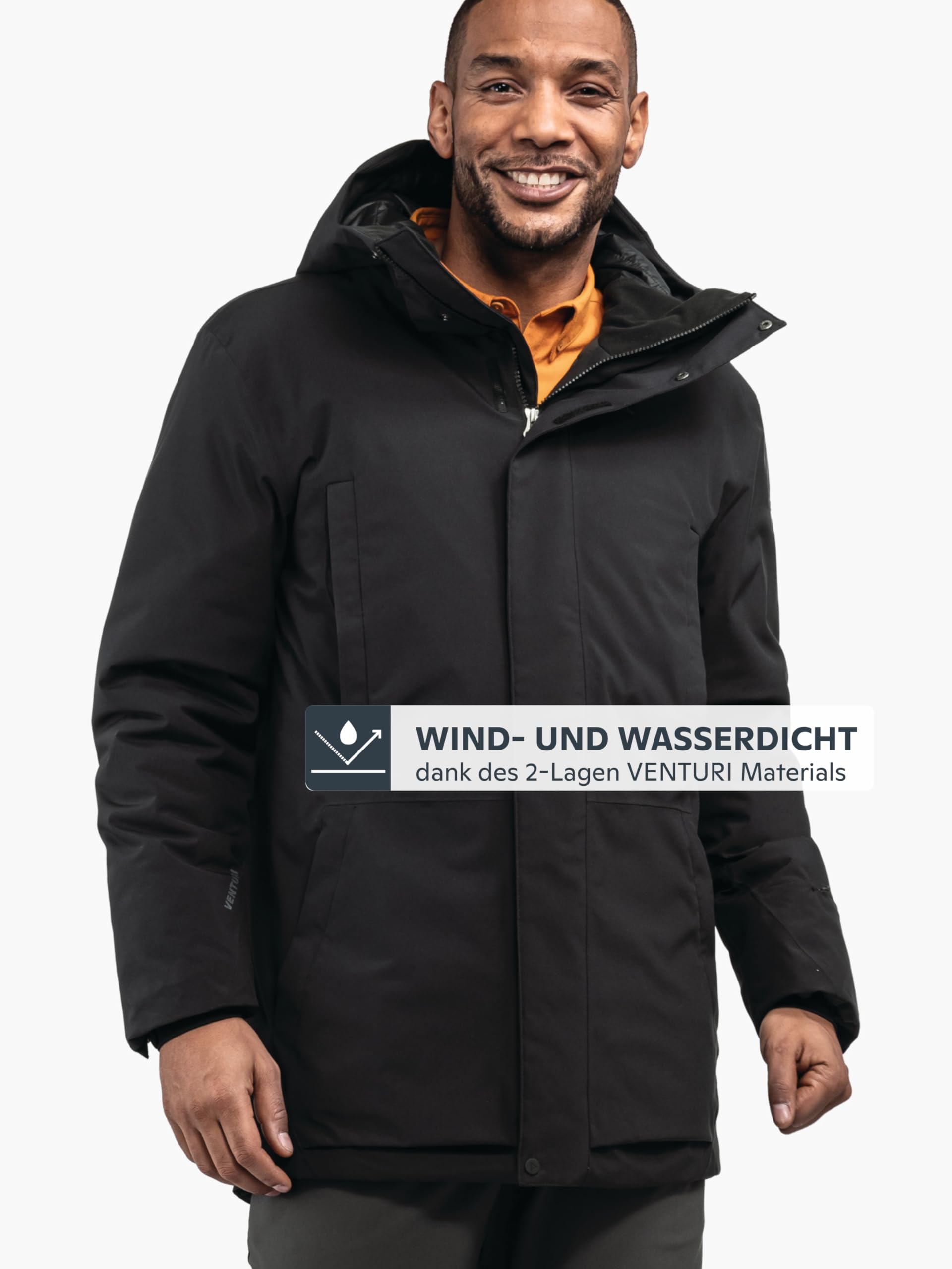 Schöffel Herren Ins Parka Style Crivat MNS, wasserdichte und atmungsaktive Winterjacke, komprimierbarer, leichter Parka mit nachhaltiger Wattierung
