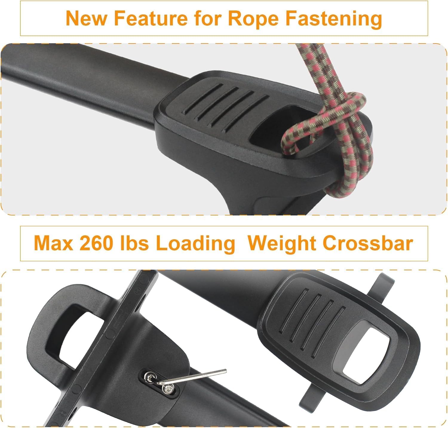 Autekcomma Roof Rack Cross Bars, Replacement for GMC Yukon & Yukon XL, Chevy Suburban & Tahoe 2015-2020, Cadillac Escalade & Escalade ESV with Raised Side Rails, 300 LB Aluminum Rooftop Cargo Carrier