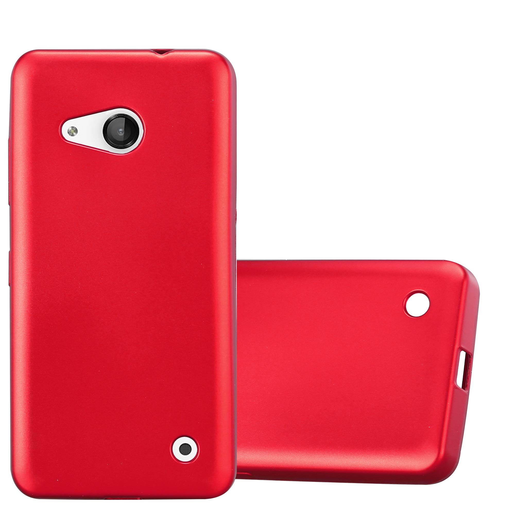 Custodia Cadorabo Per Nokia Lumia 550 – Rossa Metallizzata, Cover In Silicone TPU Morbida E Sottile