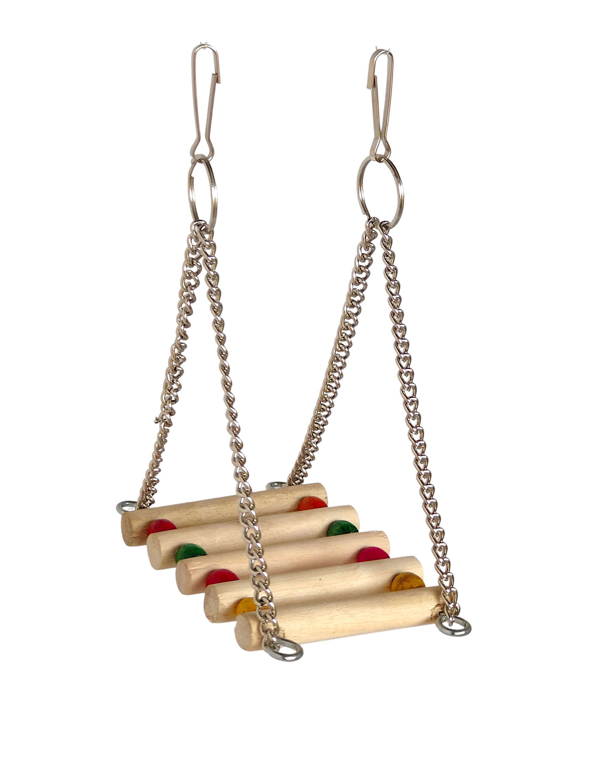 Parrot Cage Hammock Swing10x6 Inches, Natural Wood Swing for Parrot Parakeet Budgie Cockatiel Cage with Metal Chain and Clasp (1 Pack) (B07GTVDJRF) Amazon Price History, Amazon Price Tracker