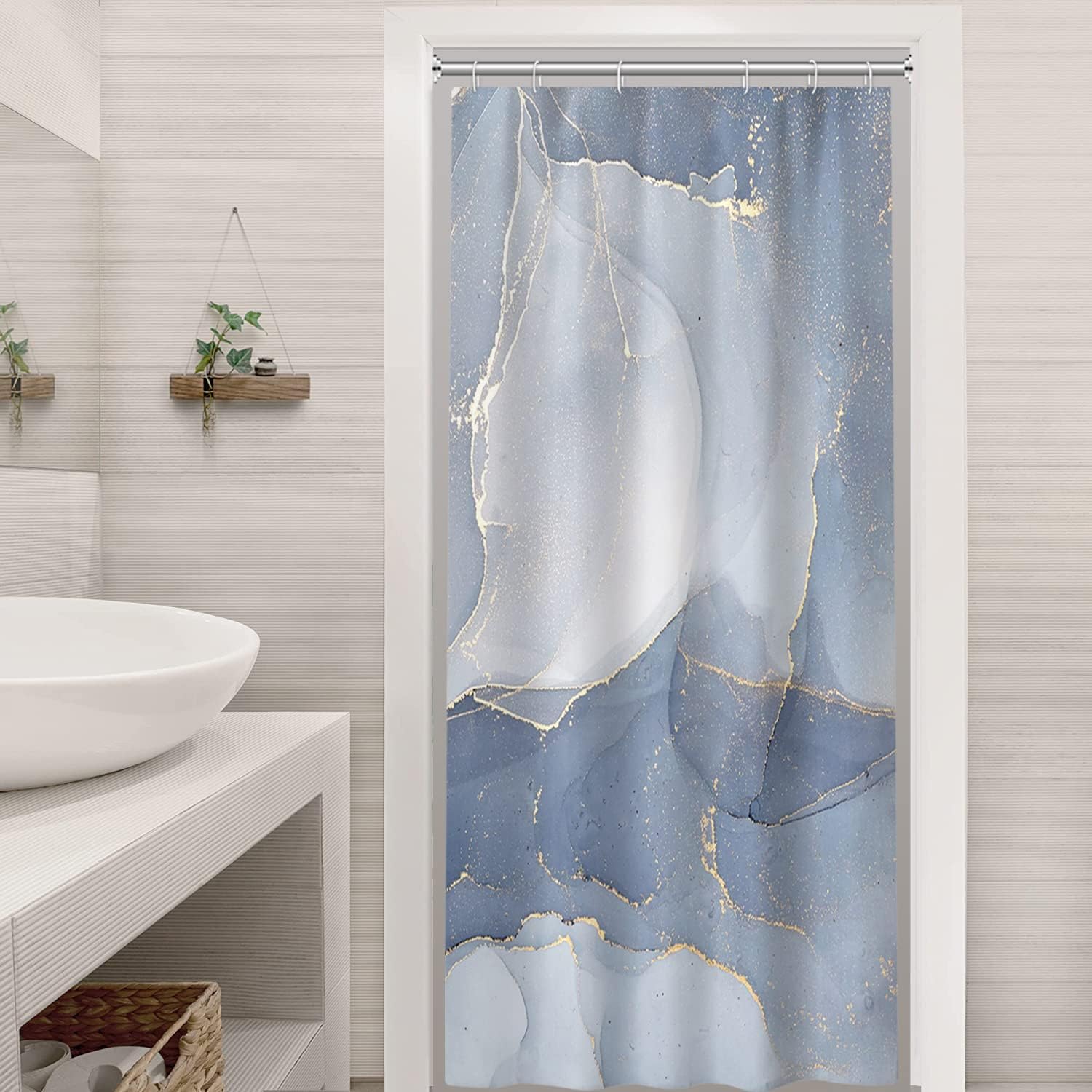 MIRRORANG Shower Stall Curtain 36 x 72 Small Half Size