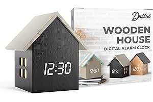Driini Cube Alarm Clock with Digital House Design