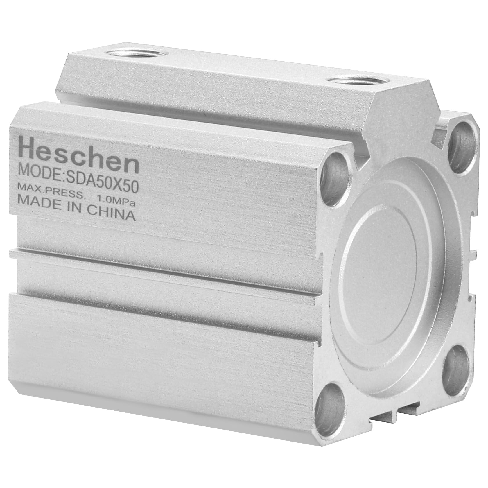 Heschen Cilindro Neumático Compacto SDA 50-50 Doble Efecto 50mm Carrera 1/4 PT