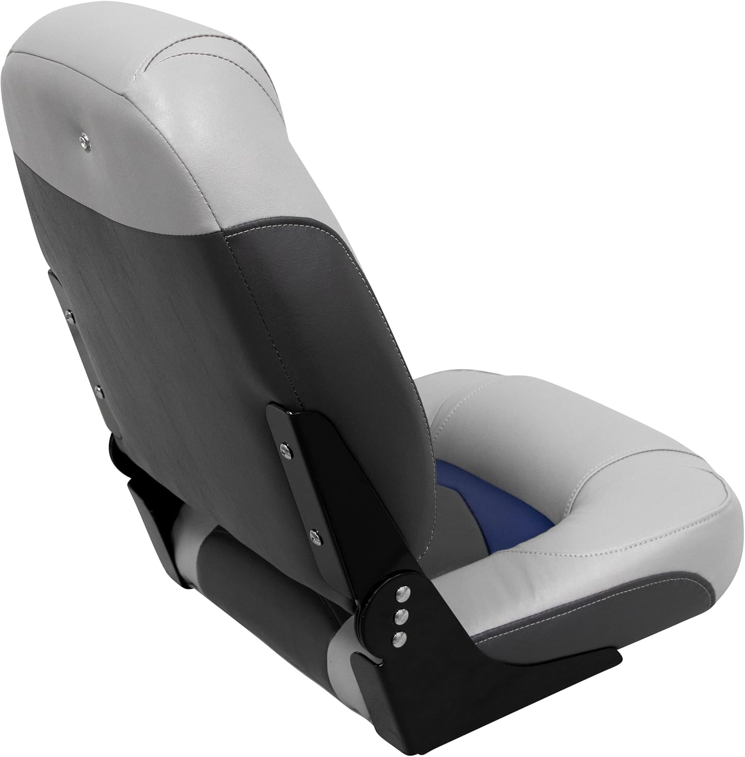Wise 3304-1880 Pro-Angler Folding Boat Seat, Marble Grey/Astro Blueberry Charcoal