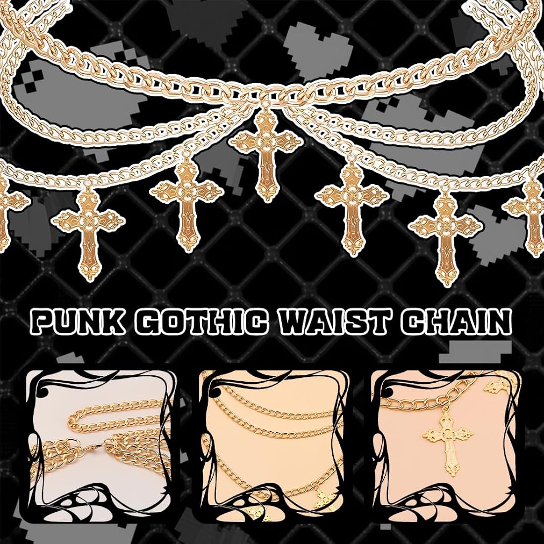 小物 Mad Punk Cross Chain n Belt Arm Cover 小物 Mad Punk Cross