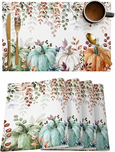 Vista 747 de Juego de 6 manteles individuales rojos para el día de San Valentín, diseño de corazón de San Valentín, resistentes al calor, lavables, manteles