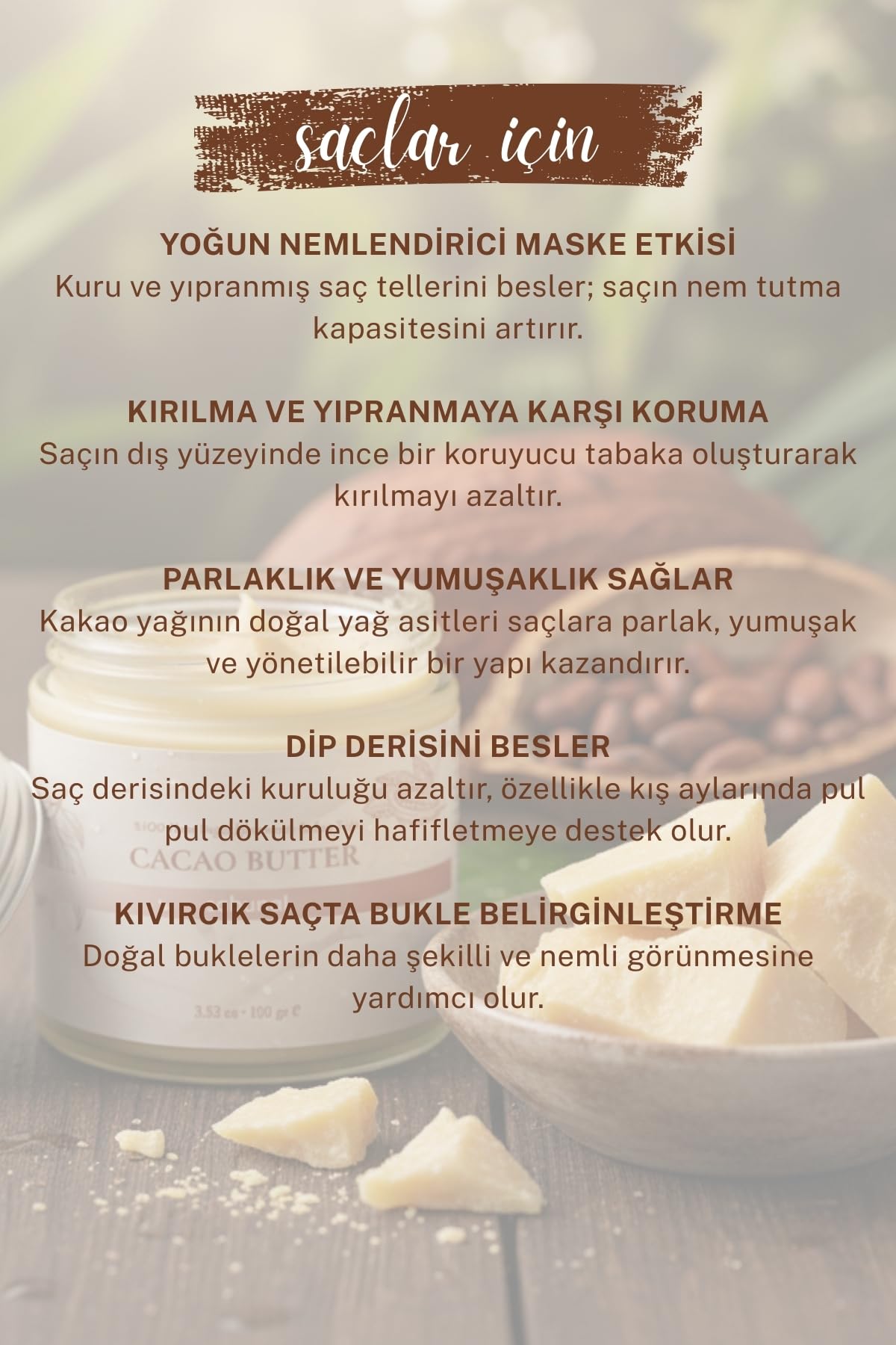 Kakao Yağı Soğuk Sıkım Ham İşlenmemiş 1. Sınıf Kalite%100 Raw Virgin Cacao Butter 100 gr 2 Adet