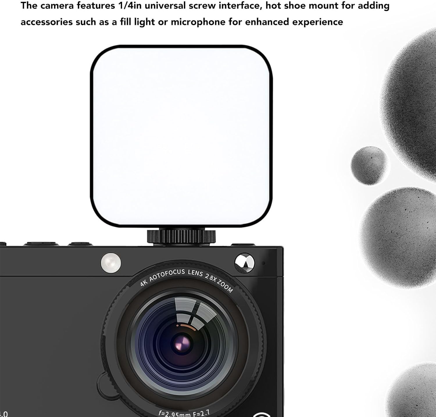 4K Digital Camera for Photography, 64MP Autofocus Vlogging Camera with Beauty Retro Filter, 28X Digital Zoom, 2.83 Inch Screen, Compact Travel Video Camera, 3600mAh Battery