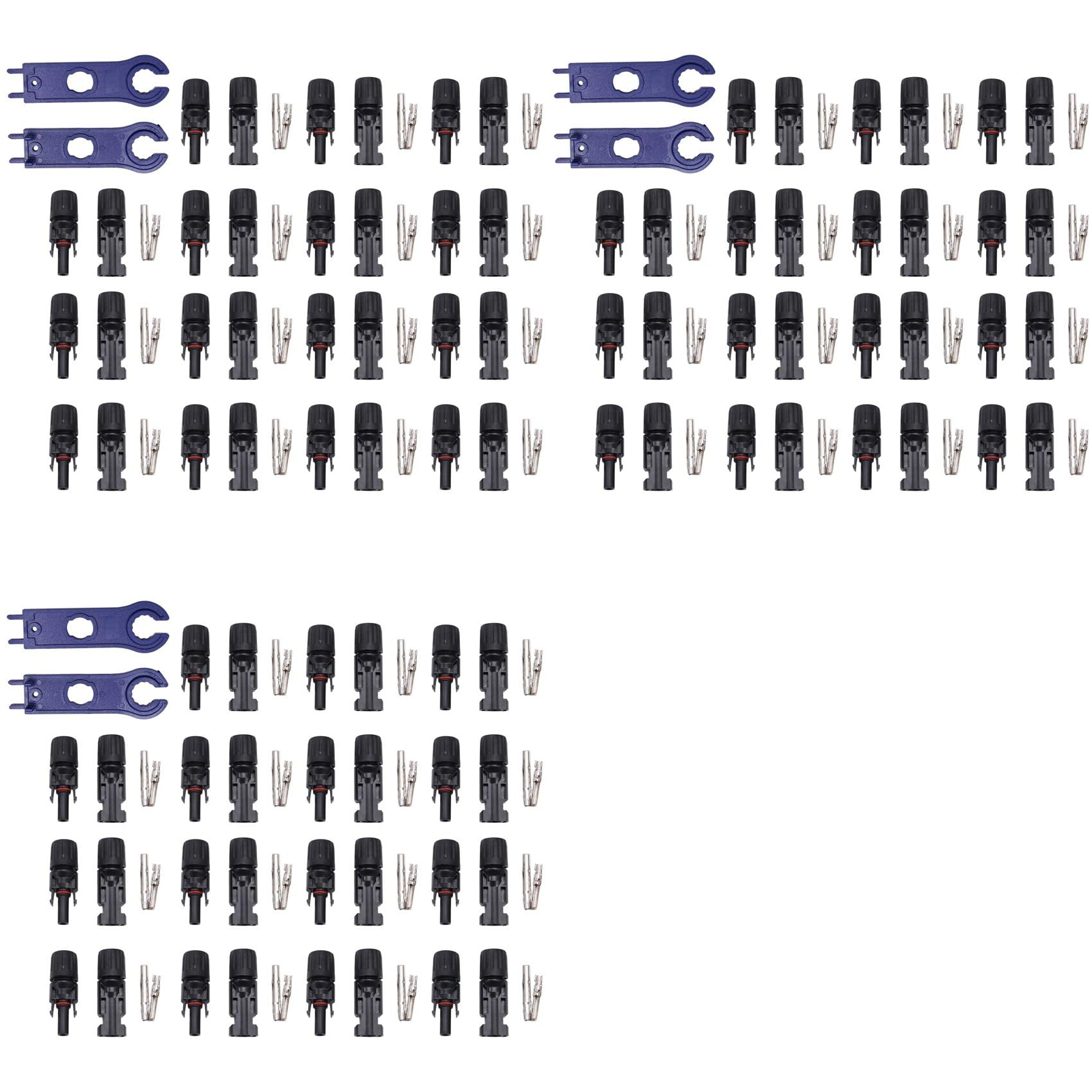 Jnchdghwa 45 Sets Connector Photovoltaic Connectors, Waterproof Photovoltaic Cable Connector