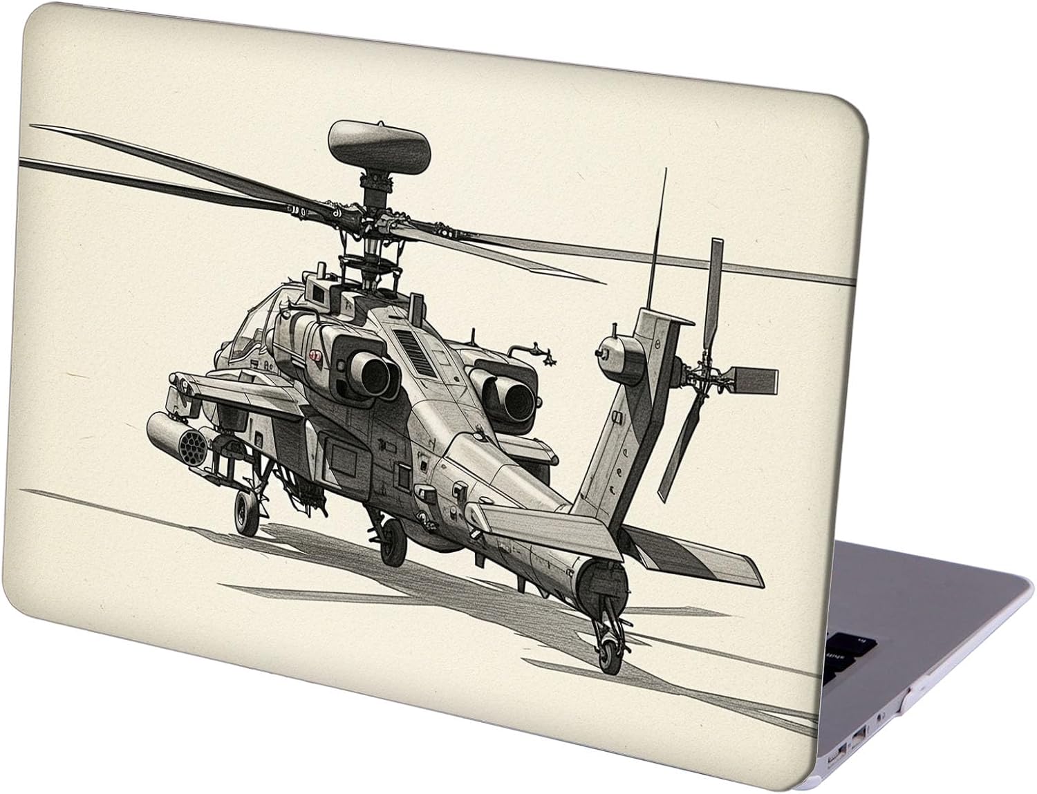 Compatible with MacBook Neo 13-inch, Hard Shell Case with Keyboard Cover and Screen Protector (A3404 A18 Pro chip, 2026 Release) - Helicopter MC23389
