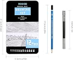 Profession sketch pencils 6B to 4H for kids and adults drawing,Art graphite pencil for artists beginner sketching.