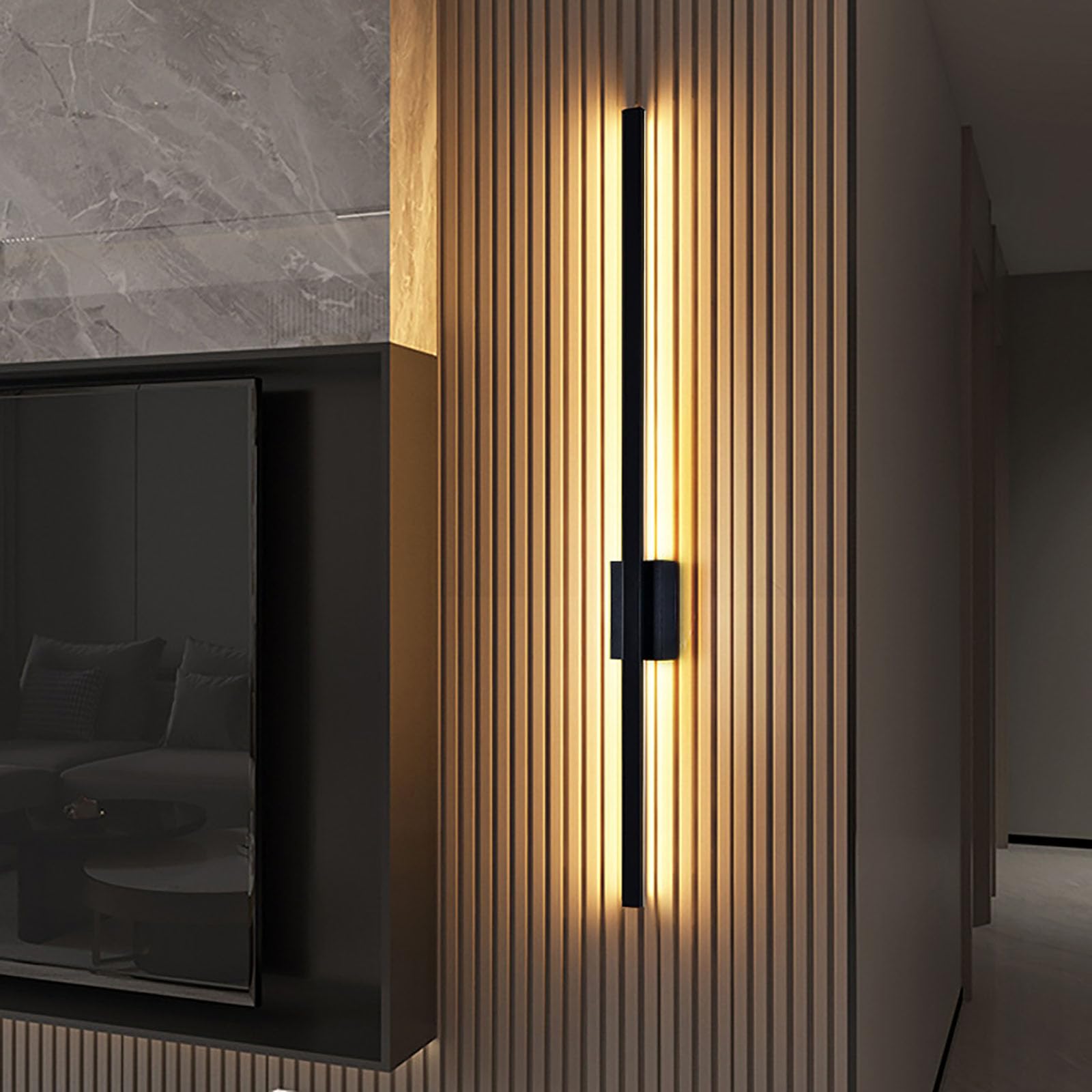 Lámpara de pared LED moderna con luz rectangular de 44W para pasillo y dormitorio interior 8