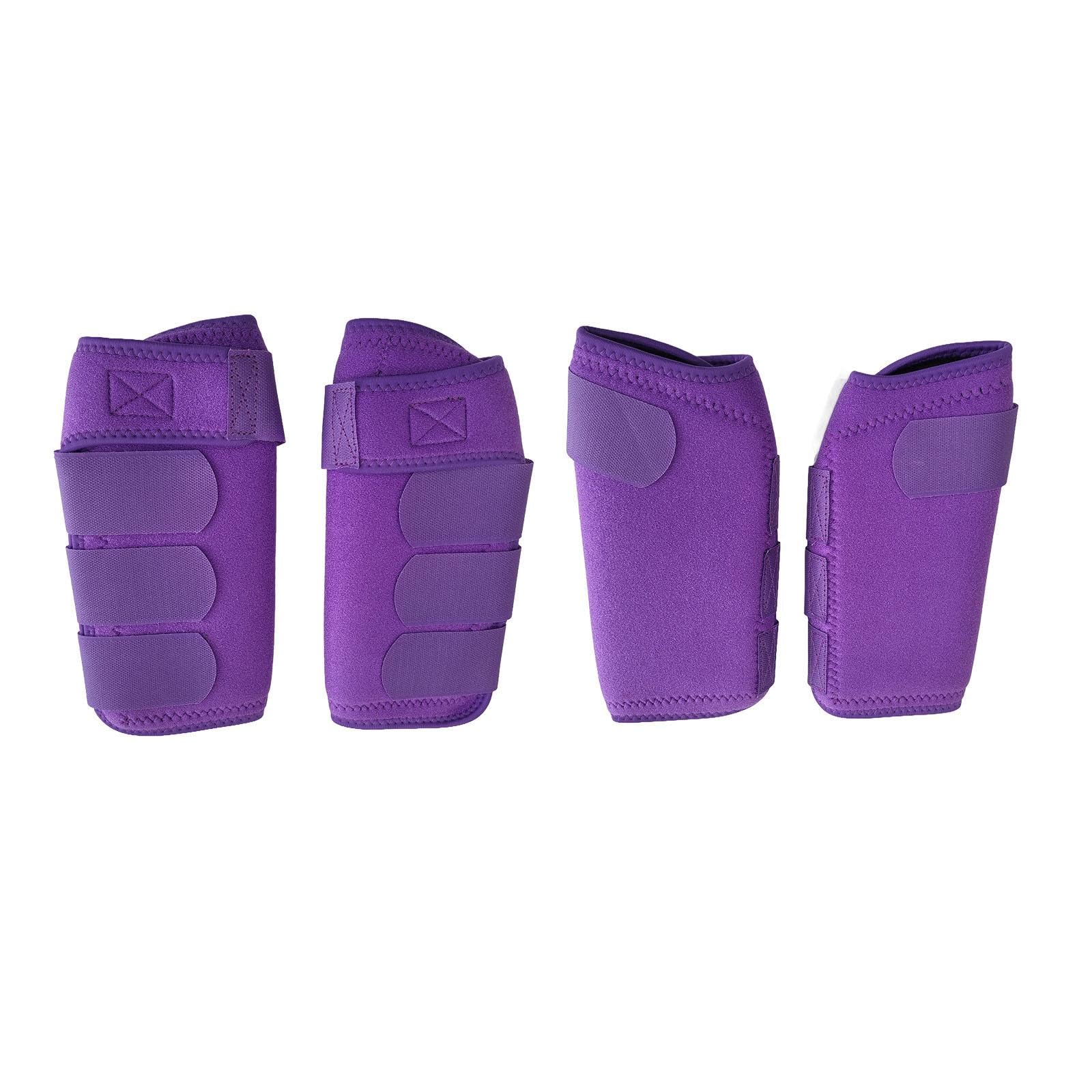 Folpus Botas de Caballo Protectoras para piernas, Equipo Ecuestre Ajustable de Neopreno, cómodas Cubiertas para piernas, Juego de Protectores para Caballos,