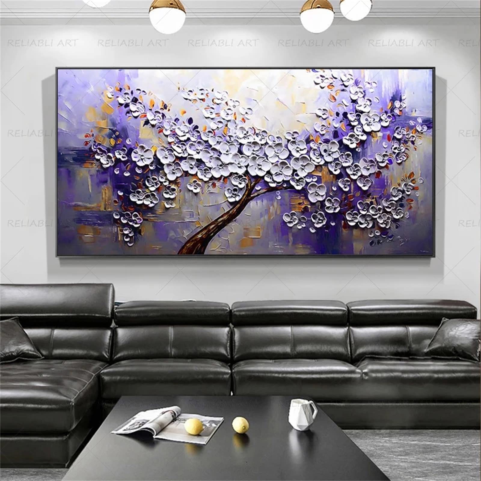 Kit complet diamond painting 70x140cm avec motif arbre coloré Z-9985