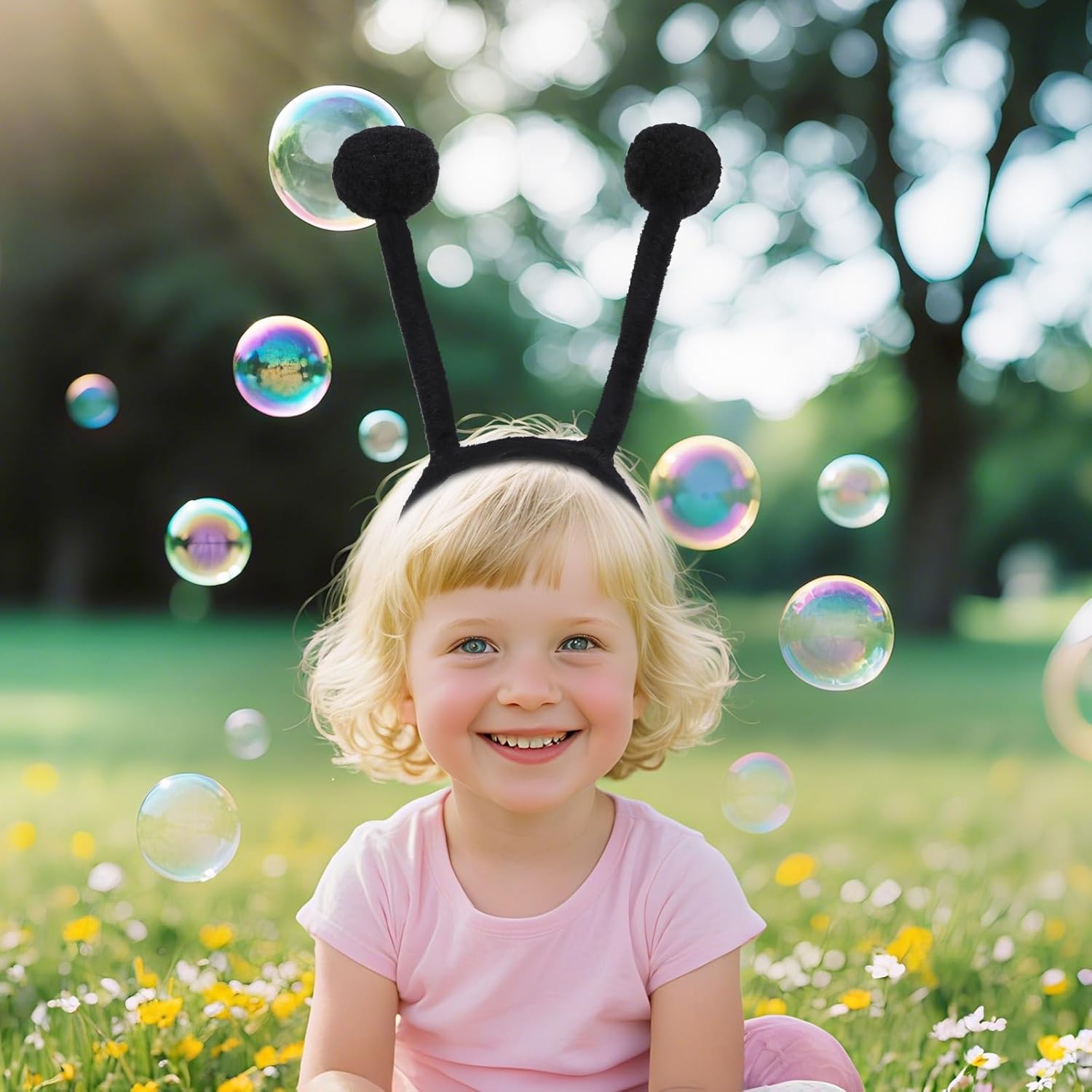 NESTRE Antenna Headband,Bee Ladybug Snail Ant Bug Insect Headband for Halloween Christmas Birthday Party Cosplay Costume Accessories - Image 3