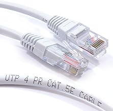 kenable White Network Ethernet RJ45 Cat5E-CCA UTP PATCH 26AWG Cable Lead 20m [20 metres]