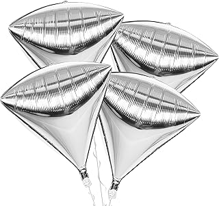 Silver Diamond Balloons 4 pcs,Foil Diamond Balloon for Wedding Bachelorette Birthday Bridal Shower Party Decorations
