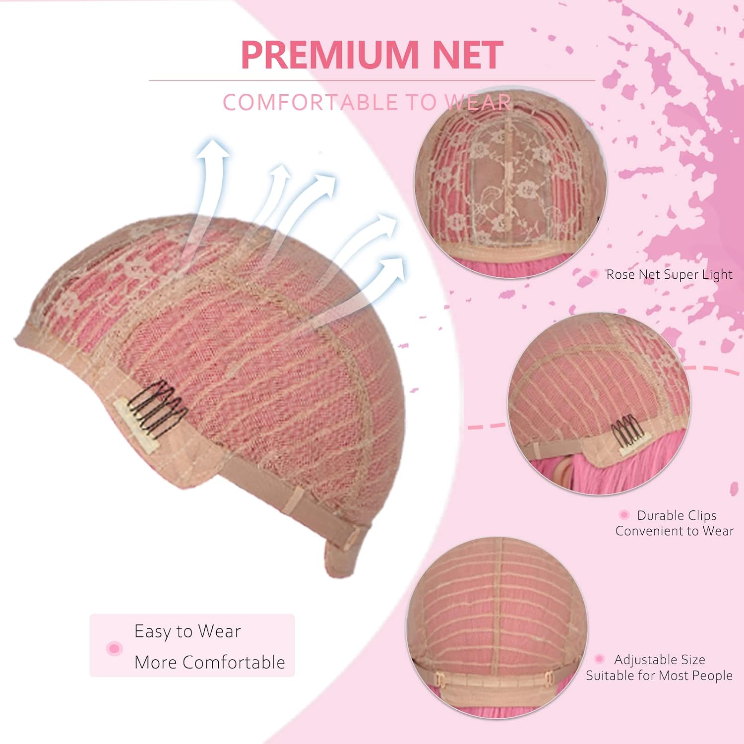 Pink Bob Wig with Bangs for Women 12 Inch Short Straight Pink Wigs Synthetic Colored Wigs