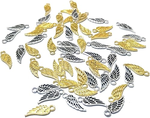 Miniatura 2 de CellCase 100 dijes de plumas de alas de ángel de 34 pulgadas para suministros de fabricación de joyas de bricolaje