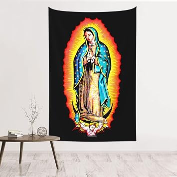 NEzih Religious Christian Faith Jesus Tapestry Wall Hanging Art Print Mural Bedroom Living Home Decoration Blanket Porch Background Bedside Large Decor Cloth 60x40 in