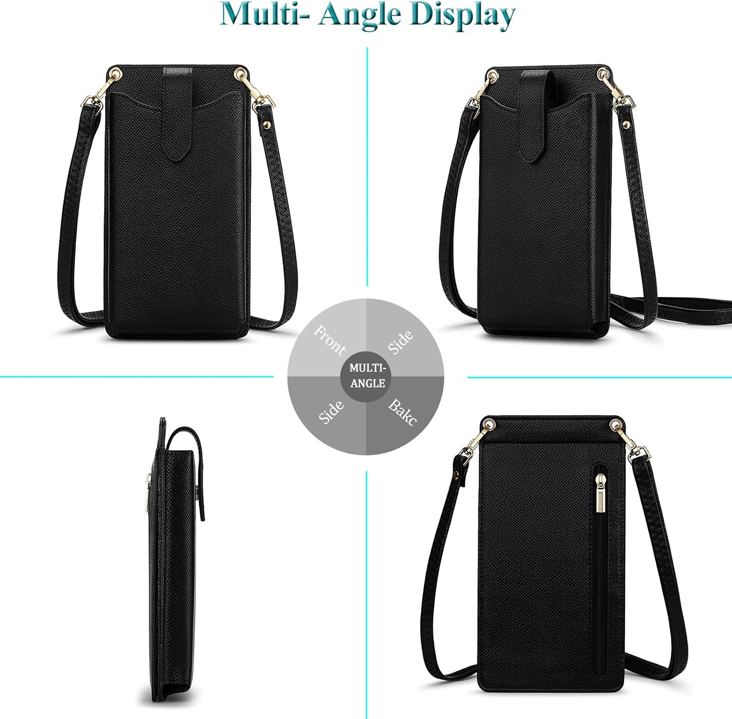 Peacocktion Small Crossbody Cell Phone Purse for Women, Lightweight Mini Small Crossbody Bags for Women with Card Slots