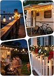 52 Feet LED Outdoor String Lights with Remote, Waterproof Patio Lights with 15 +1 Spare Shatterproof Edison Bulbs, Commercial Hanging Lights for Backyard, Porch, Bistro Party, Warm White