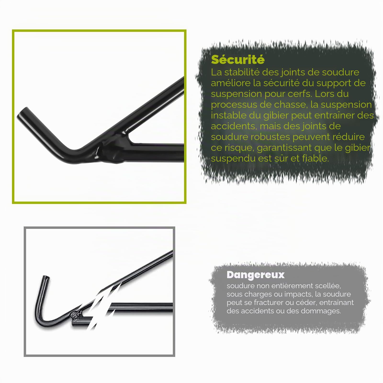 Highwild Kit de Suspension de gibier avec mansarde et palan
