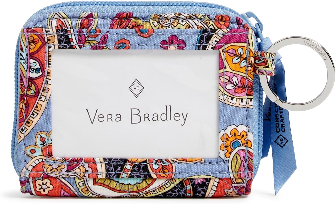 womens Cotton Petite Zip-around Wallet With Rfid Protection - Image 3